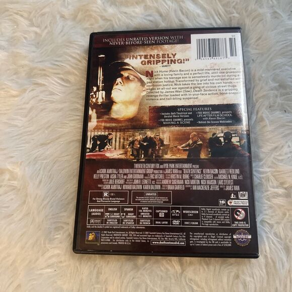 Death Sentence (DVD, 2009, Rated  Unrated Footage) - Picture 2 of 4